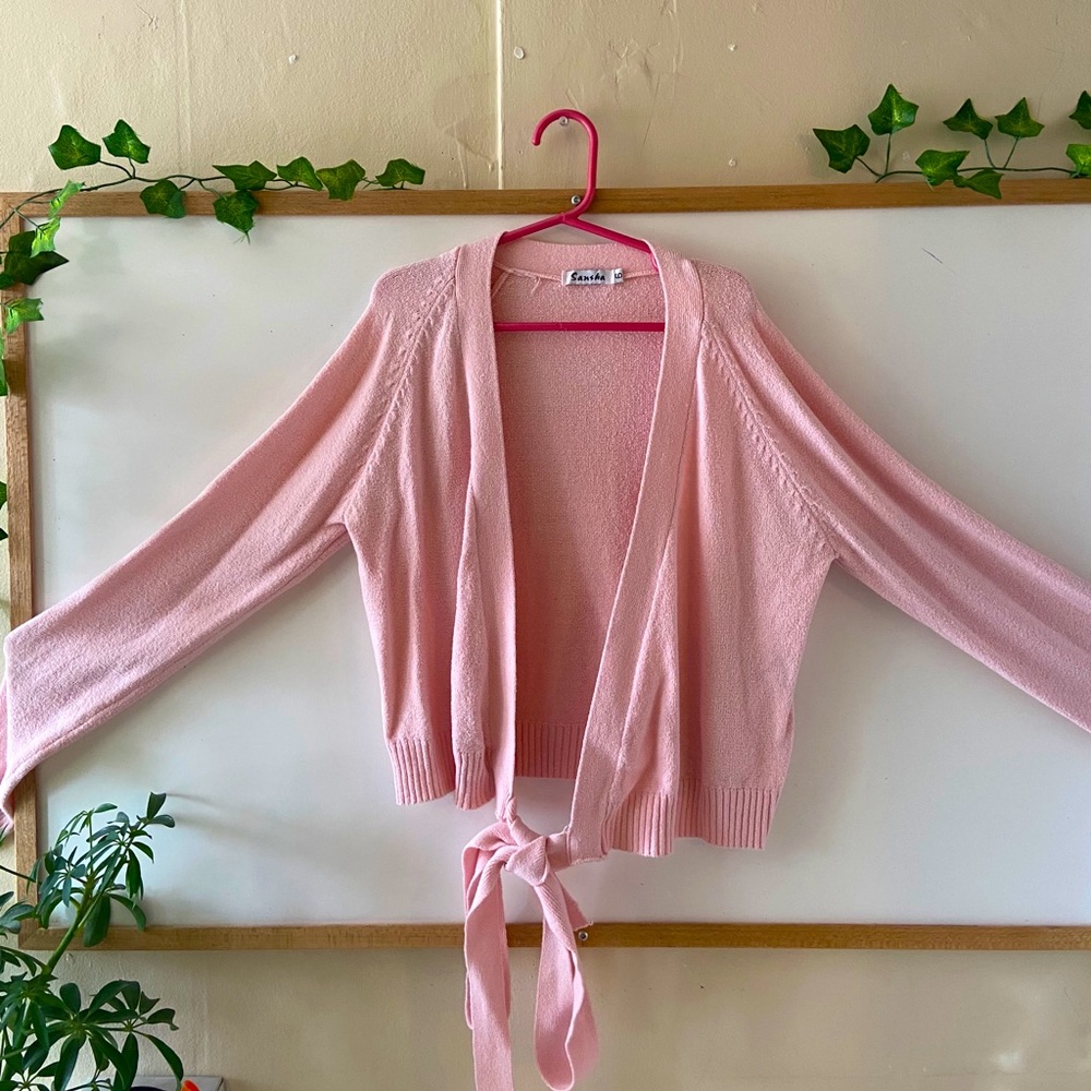 Pink vintage ballet cardigan